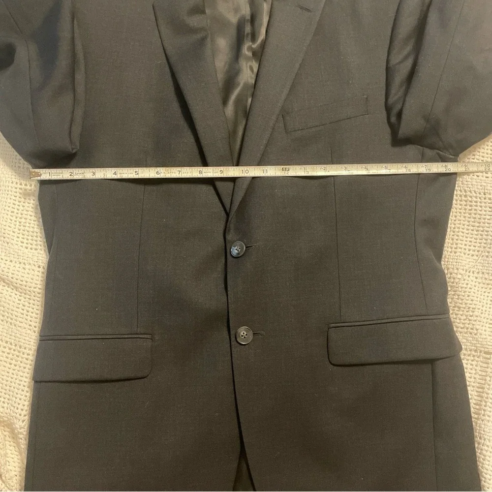 Calvin Klein Black Classic Two-Button Wool Blazer‎